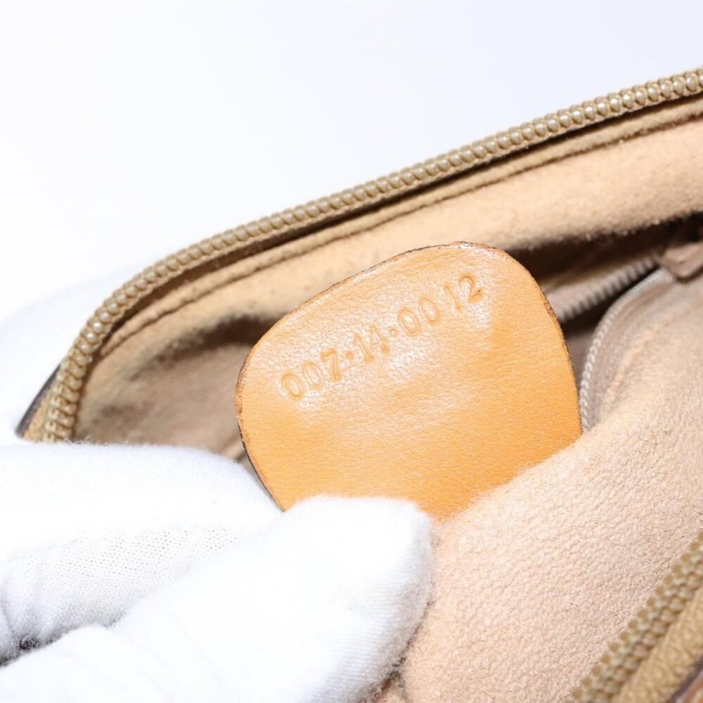 Authentic GUCCI Micro GG Supreme Shoulder Bag PVC Beige Gold - Picture 4 of 16